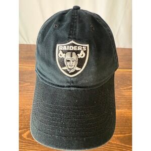 Reebok‎ NFL Raiders Ball Cap Hat Black Embroidered Logo Adult Large